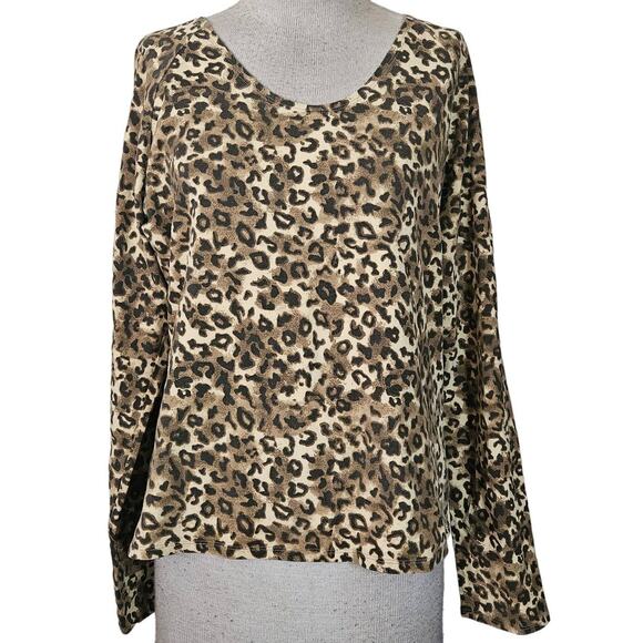 Classiques Entier Animal Print Cotten Blend Sweater Size XL - Picture 1 of 5